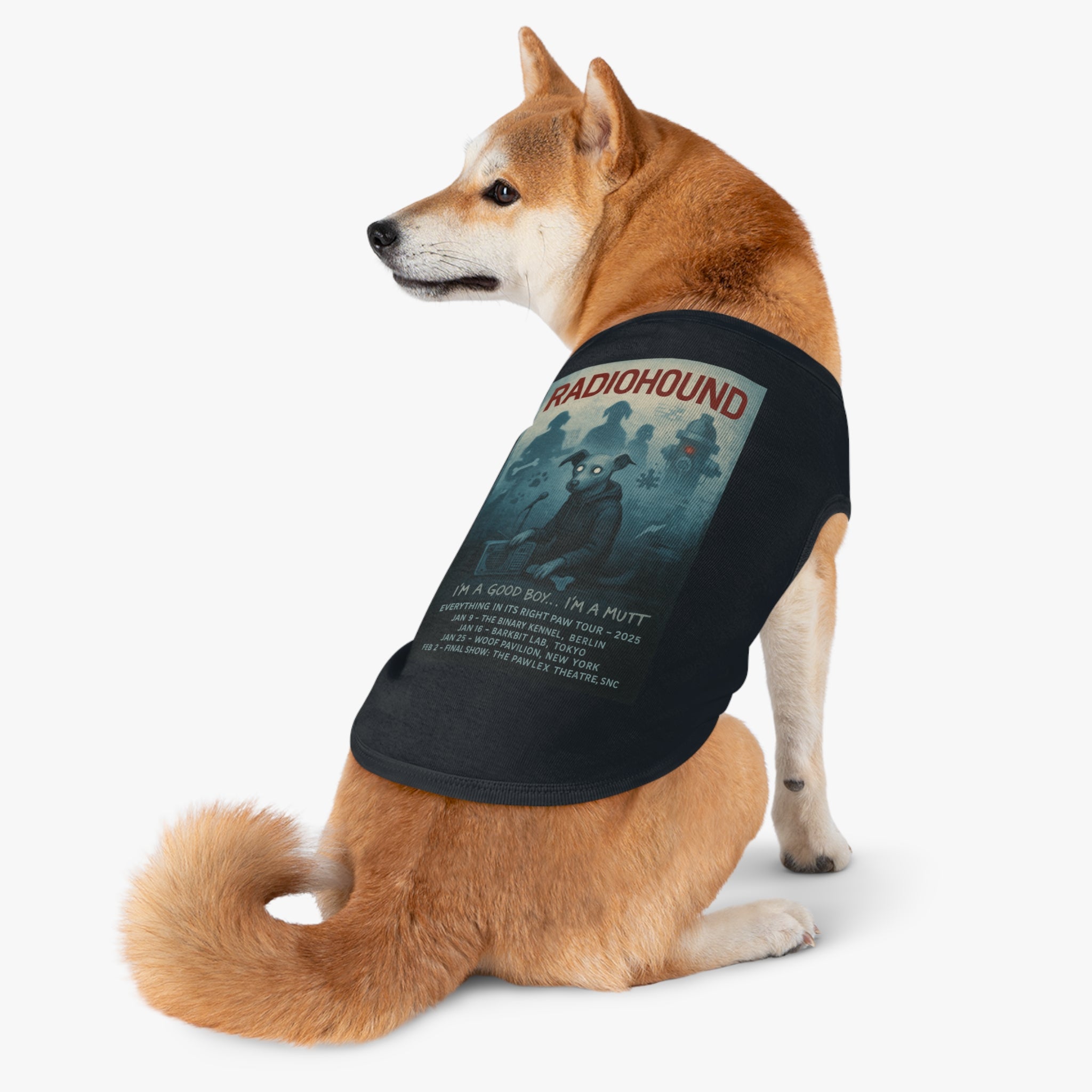 Radiohound Pet Tank Top-- Funny Parody Shirt for Dog Lovers